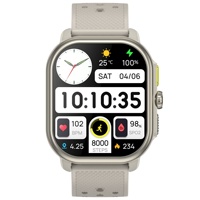 Montre connectée 2,06'' AMOLED avec moniteur de fréquence cardiaque et d'oxygène sanguin, appels Bluetooth, suivi du sommeil, étanche, montre connectée fitness pour Android