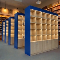 Étagères murales et vitrines pour livres de bibliothèque et de librairie en Europe