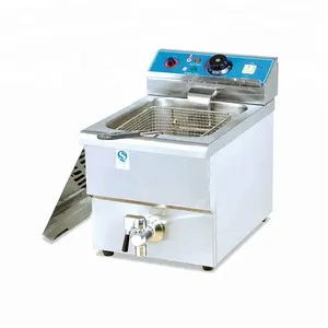 China Potato Chips Fryer Lpg Gas Deep Fryer With 1 Tank 2 Basket 12L Stainless Steel Fryer Chicken Meat Frying Machine