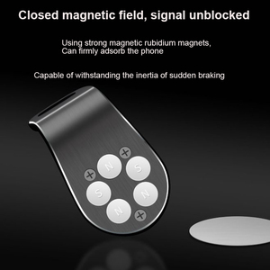 Support de téléphone magnétique en alliage d'aluminium et silicone de haute qualité en forme de L, étanche et anti-corrosion, pour grille d'aération et tableau de bord - Product Image 3