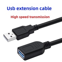 Câble d'extension USB 2.0 de 15 mètres, tressé, conducteurs en cuivre sans oxygène, connecteurs USB-A mâle/femelle, transfert de données informatiques
