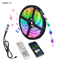 Rétroéclairage Smart LED TV 5V USB Flexible SMD5050 3m/4m/5m 30D/M Bandes Lumineuses LED avec Télécommande et Application Synchronisation Musicale