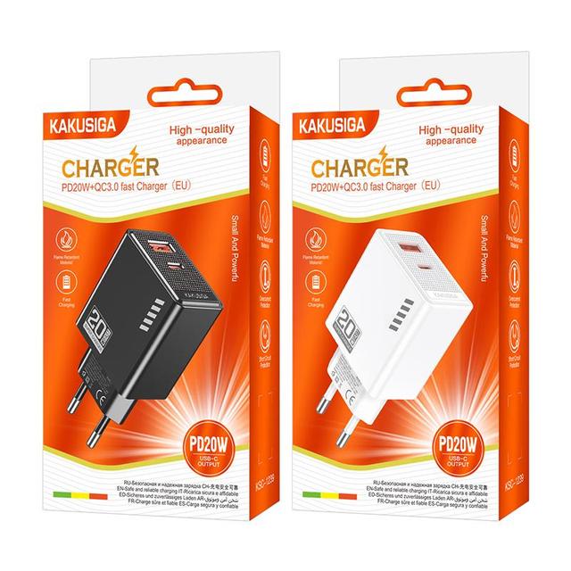 Kakusiga Wholesale Price High Quality EU Fast Charging PD 20W+QC 3.0 Usb Type c Wall Charger