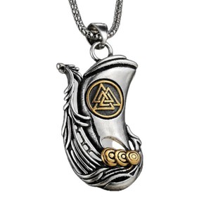 yunnique Viking Ship Pendant Necklace Stainless Steel Unisex Gift Jewelry Geometric Wings Design JD215 - Product Image 5