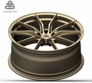 Rines 722Auto Gold de 10 Radios, 1 Pieza, Aleación Forjada para SUV, 19-23 Pulgadas, 5x112/5x114.3 PCD, Diseño Cóncavo, Certificación DOT, para Mercedes <span class=keywords><strong>GLS</strong></span> - Product Image 1