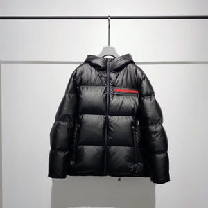 Manteau d'hiver pour homme, noir, à capuche, fermeture éclair, décontracté, épais, imperméable, 90% duvet, coupe classique - Product Image 5