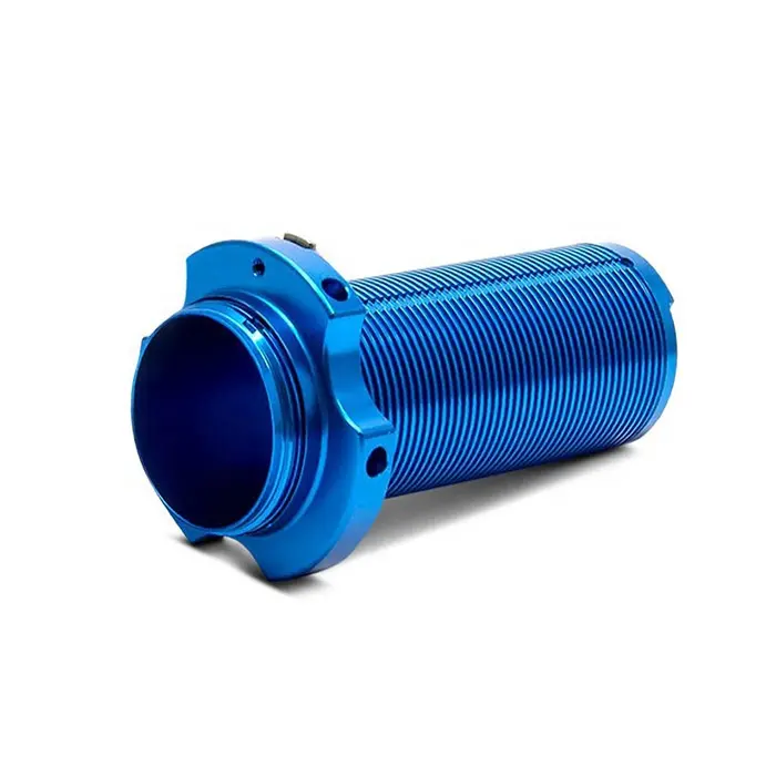 lathe cnc machining parts shock absorber aluminum coilover sleeve hardware kit with blue anodized