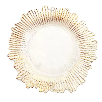 Assiettes de présentation en forme de tournesol pour événement de mariage en plastique en vente en gros Assiettes de présentation décoratives de récif de table