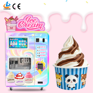 Máquina expendedora de helados automática de doble cilindro con pago múltiple 110V/220V, <span class=keywords><strong>robot</strong></span> expendedero de helados para cafetería - Product Image 1