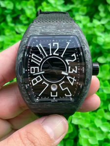 Prix de gros Montre de plongée automatique Frank FM en fibre de carbone 44 mm 0800 SH pour homme, style Cartier, luxe, Relojes Hombre - Product Image 3