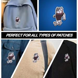 แผ่นปักลายสุนัขพันธุ์บูลด็อก แอฟริกา ขนาด 3.5x2.25 นิ้ว แบบรีดติด สำหรับเสื้อแจ็คเก็ต กระเป๋า หมวก - Product Image 6