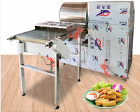 Équipement commercial électrique automatique pour la fabrication de feuilles de pâte à rouleaux de printemps avec convoyeur de refroidissement