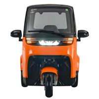 Tricycle électrique à 3 roues homologué EEC L2E YUNLONG, moteur 1500W, 25 km/h, batterie au plomb-acide 60V/58Ah, cabine fermée pour passagers