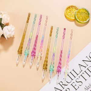 Glanzende, schitterende 0,5 mm AS regenboog kristalgelpennenset voor creatieve school- en studentencadeaus, geen minimale afnamehoeveelheid. - Product Image 4