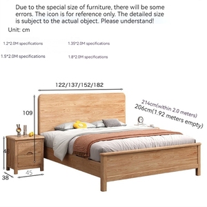 Nuovissimo Letto in Legno Massello di Rovere Rosso Nordamericano, Letto Scandinavo in Tronco per Camera da Letto, Singolo o Matrimoniale - Product Image 5