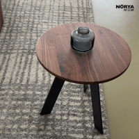 Meubles en bois au design moderne NORYA pour la maison Table d'appoint en bois massif noyer pour le salon