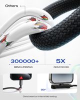 Câble de charge rapide Type-C vers C en nylon 240W, très vendu, avec support de téléphone pour ordinateurs, tablettes et ordinateurs portables