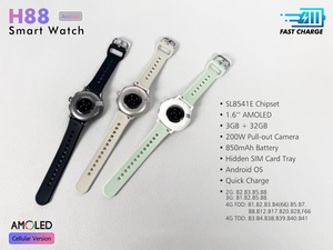 H88 4G SIM Card Smart Watch for Women Android Phone Watch 3GB 32GB Global Version Unlocked GPS WiFi <b>Camera</b> WhatsApp Video Call - Product Image 5