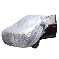 Housse de voiture extérieure imperméable 4 saisons avec protection UV, anti-rayures, fermeture éclair sur la porte pour automobiles