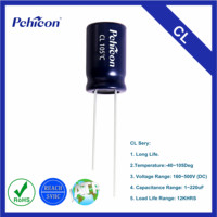 Picon 200V100uF 13*25 CL 105C kapasitor elektrolitik aluminium tegangan tinggi untuk lampu LED/INVERTER/catu daya/UPS/METER