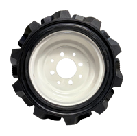 Roue de pneu agricole solide de 14 pouces 6.00-9 avec arbre pour micro motoculteur et tracteurs