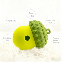 Jouet à mâcher pour chien en plastique écologique, mignon et moderne, en forme de noix, pour nettoyer les dents, distributeur interactif de nourriture