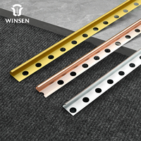 Garniture de carrelage en aluminium personnalisée Bande décorative multiple pour mur métallique et plancher Profil de bande d'angle pour bordure de carrelage en aluminium/acier inoxydable