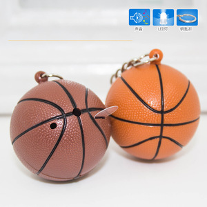 Porte-clés de <span class=keywords><strong>basket</strong></span>-ball LED, cadeau créatif, vocalisation, lumineux, dessin animé, ornement suspendu pour clé de voiture, pendentif personnalisable - Product Image 3