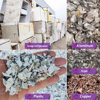 Ligne de recyclage d'aluminium usagé, déchets d'appareils électroménagers, réfrigérateurs, téléviseurs, broyeur de métaux usagés, machine de concassage à marteaux