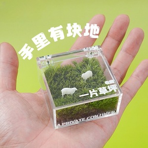 Miniatura de césped artificial para decoración de escritorio, oficina, planta verde creativa, adorno DIY, regalo para la temporada de graduación - Product Image 1
