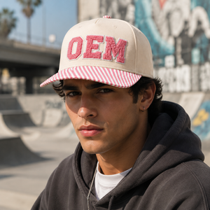 Casquette de baseball personnalisée OEM ODM avec patch en cuir gaufré, visière à pois, coton multicolore, vente en gros, respirante et légère pour hommes - Product Image 6