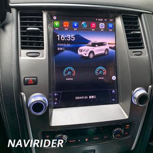 Lecteur vidéo multimédia pour voiture, GPS, écran Tesla, radio, navigation, stéréo, CarPlay sans fil, 8 Go + 128 Go pour Nissan Patrol 2014 2010-2018 - Product Image 1