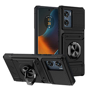 Funda de teléfono TPU + PC para Motorola Edge 5G 2024/50 Fusion/50 Ultra/50 <span class=keywords><strong>Pro</strong></span>, soporte de anillo giratorio de Metal magnético, ranura para tarjeta, funda móvil - Product Image 5
