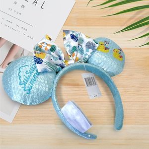 Oreilles de souris Bandeau à paillettes avec nœud scintillant Fancy Dress Party Princess Decoration Cosplay Costume Holidays birthday gifts for Girl - Product Image 5
