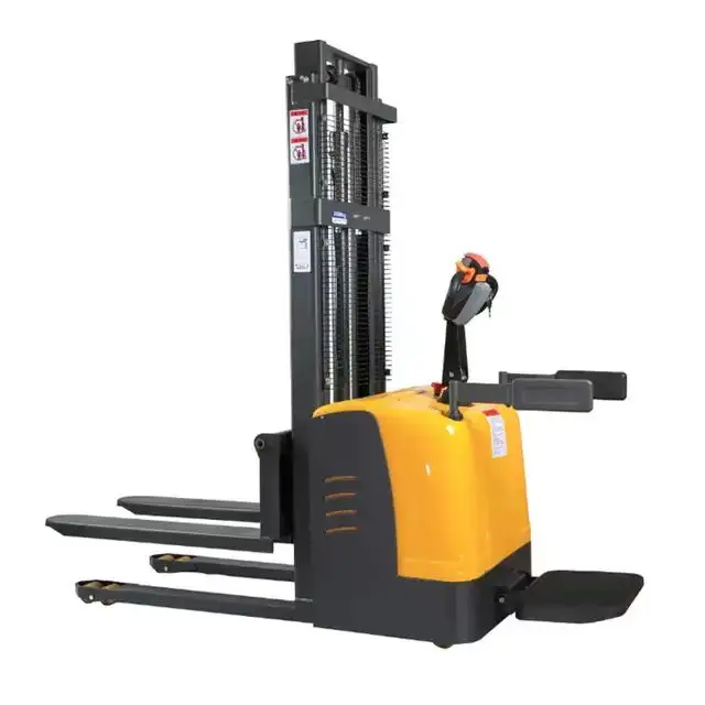 Depoda elektrikli istifleme kamyonu palet asansörlü istifleyici kapasite 1000/2000kg tam elektrikli Forklift