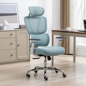 Ayarlanabilir kafalık bel desteği büro sandalyeleri lüks ergonomik büro sandalyeleri