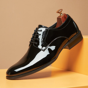 Men Thick Sole Shoes Leather Casual Fashion <b>Platform</b> Comfortable Trendy Outdoor Daily Walking Design - Product Image 2