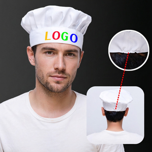 Gorras <span class=keywords><strong>de</strong></span> Chef Unisex con Logotipo Personalizado, Talla Ajustable, para Adultos, Restaurante, Bar, Cocina, Panadería, Hotel, Catering, Juego <span class=keywords><strong>de</strong></span> Gorro y Delantal <span class=keywords><strong>de</strong></span> Chef - Product Image 1