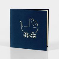 HMG mejor opción diseño personalizado para el mes completo bebé saludo 3D Pop Up tarjetas o recién nacido