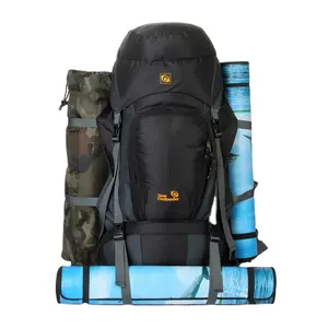 Durable outdoor camping waterproof nylon 80L large mountain top backpack large