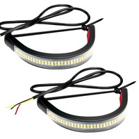 Barre lumineuse LED pour amortisseur de moto, indicateur de frein, streamer bicolore, nouveau, rénovation/mise à niveau