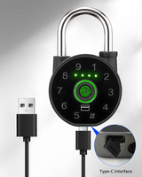 Cadenas intelligent en alliage d'aluminium avec empreinte digitale, carte-clé, Bluetooth et application, adapté aux portes en bois, garages et casiers