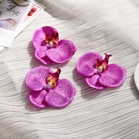 KEWEI-J793 8cm fleurs d'orchidées en soie artificielle pour mariage noël nouvel an Halloween Thanksgiving et décorations de remise des diplômes