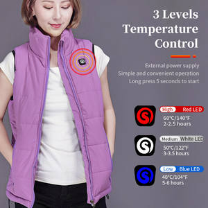 7.4V 12W coton Polyester 3 couches violet 5200MAH veste chauffante à piles <span class=keywords><strong>meilleur</strong></span> <span class=keywords><strong>gilet</strong></span> <span class=keywords><strong>chauffant</strong></span> pour femmes - Product Image 5
