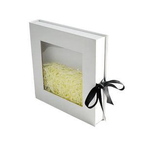 Wholesale Luxury Book Shape Gift <b>Boxes</b> Clear Window Custom Magnetic Ribbon White Closure for Nail Polish Oil Luxury White - Product Image 5