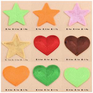 Patchs brodés personnalisés en gros, étoiles, cœurs, paillettes pour vêtements - Product Image 2