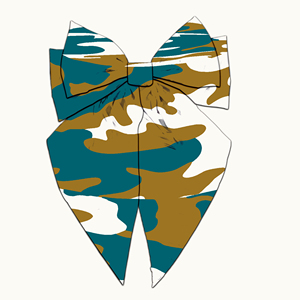 Barrette à cheveux personnalisée avec imprimé camouflage Loss Team Angeless, pour <span class=keywords><strong>fête</strong></span>, célébration, fan, décoration, barrette à cheveux en ruban pour femmes - Product Image 4