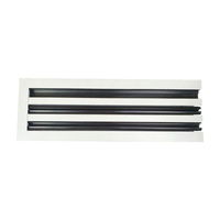 Diffuseur linéaire en aluminium à lames réglables pour plafond encastré, aérateur de climatisation HVAC, taille personnalisée, couleur RAL, boîtier de plénum, OEM