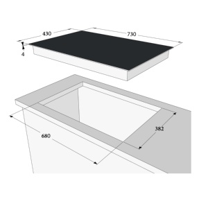 <span class=keywords><strong>2025</strong></span> thiết kế mới ngang Bếp cảm ứng với cảm ứng và núm từ điều khiển kép điều khiển cảm ứng hobs - Product Image 6