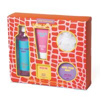 Coffret de Soins Corporels aux Herbes en Gros avec Sel de Bain, Gel Douche, Lait Corporel et Savon Artisanal pour Enfants - Boîte Cadeau Parfumée Personnalisée